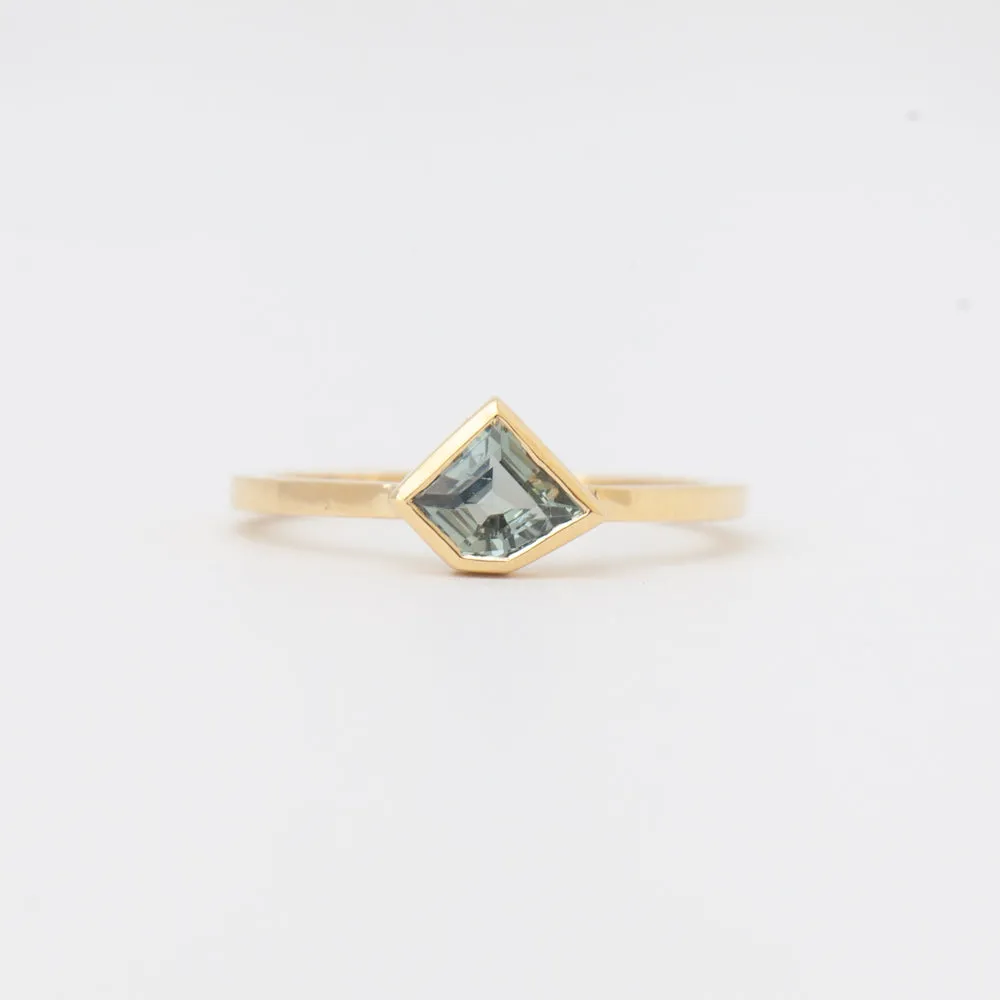 0.50 ct Green Sapphire Mosaic Stack Ring