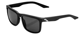 100% Sunglasses - Blake - Soft Tact Black - Smoke Lens