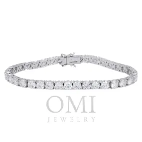 14K GOLD LAB DIAMOND TENNIS BRACELET 12.00 CT