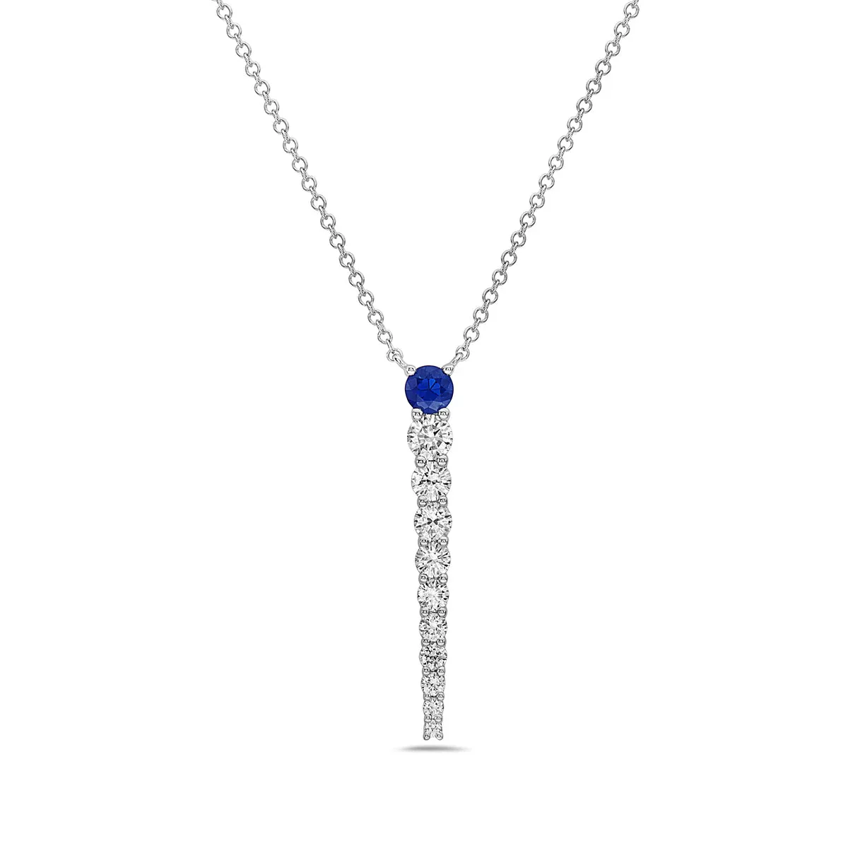 14k Sapphire & Diamond Pendant