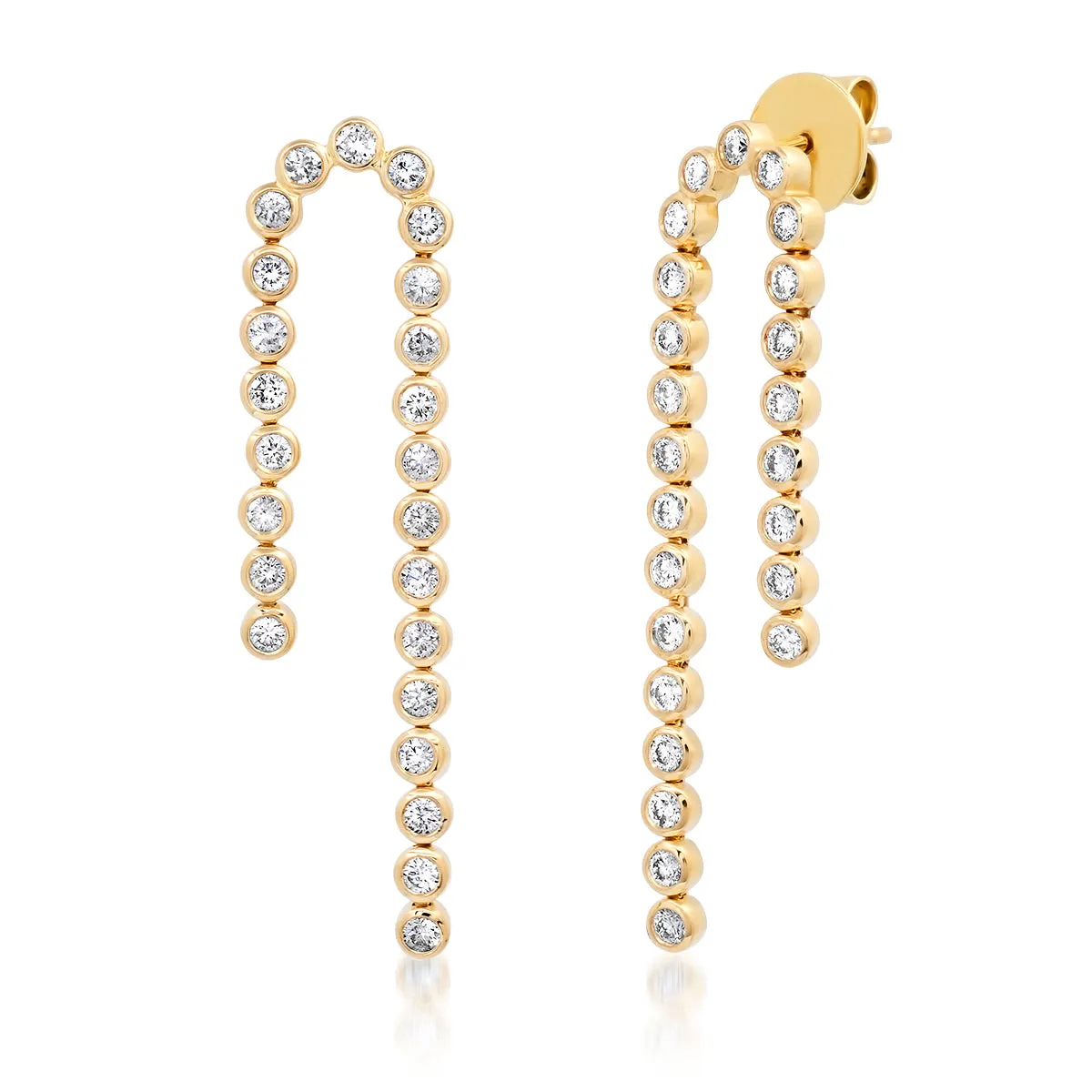 14K YG Orla Diamond Cascade Earrings