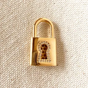 18k Gold Filled Fine Polished Love Lock Pendant