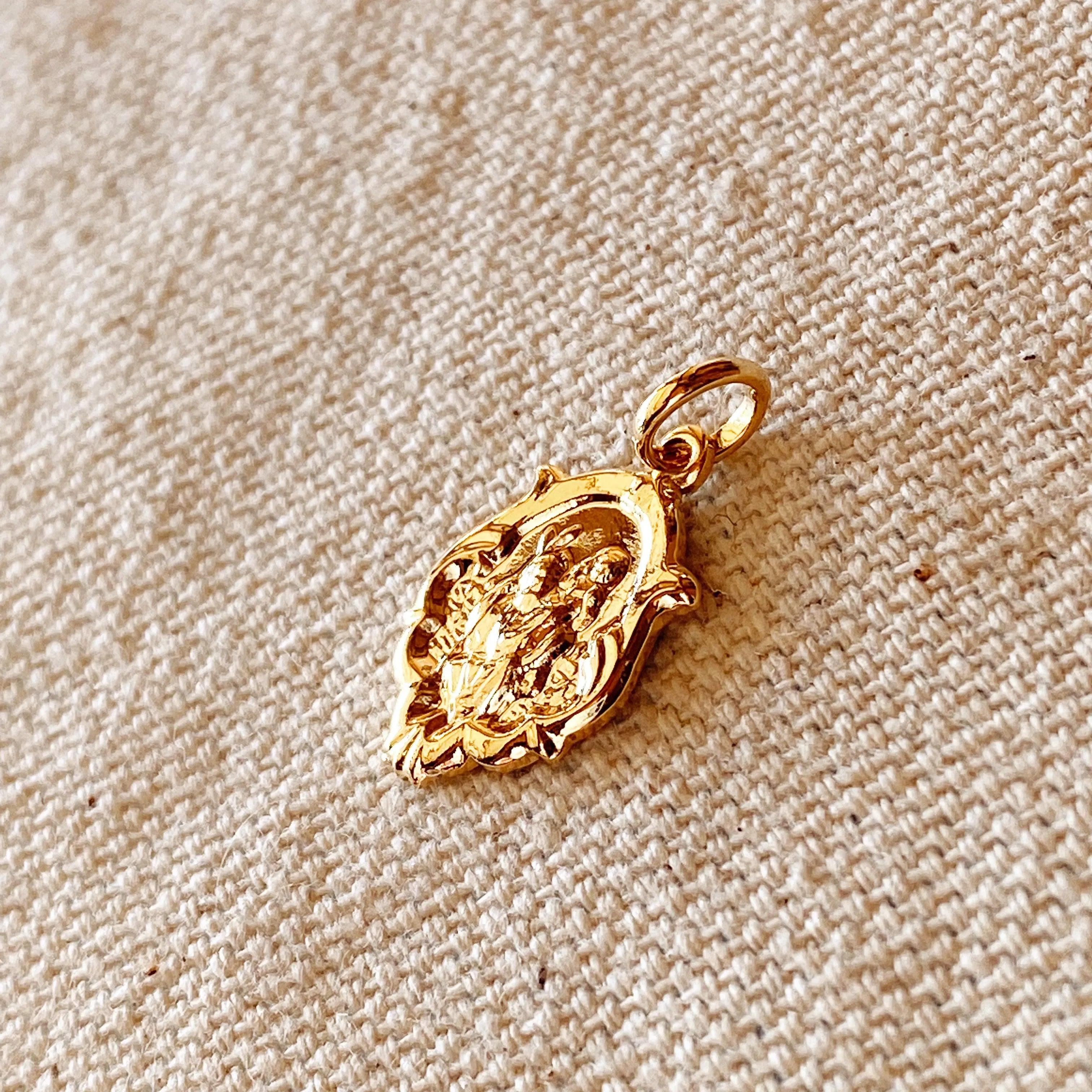 18k Gold Filled Saint Christopher Pendant