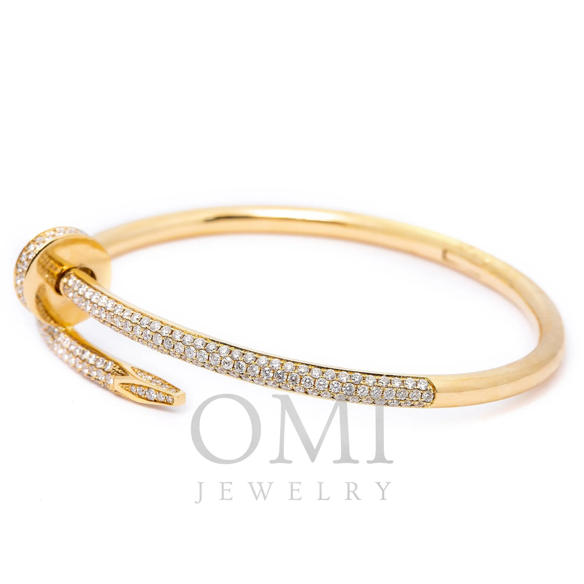 18K YELLOW GOLD BRACELET 2.25 CT DIAMONDS