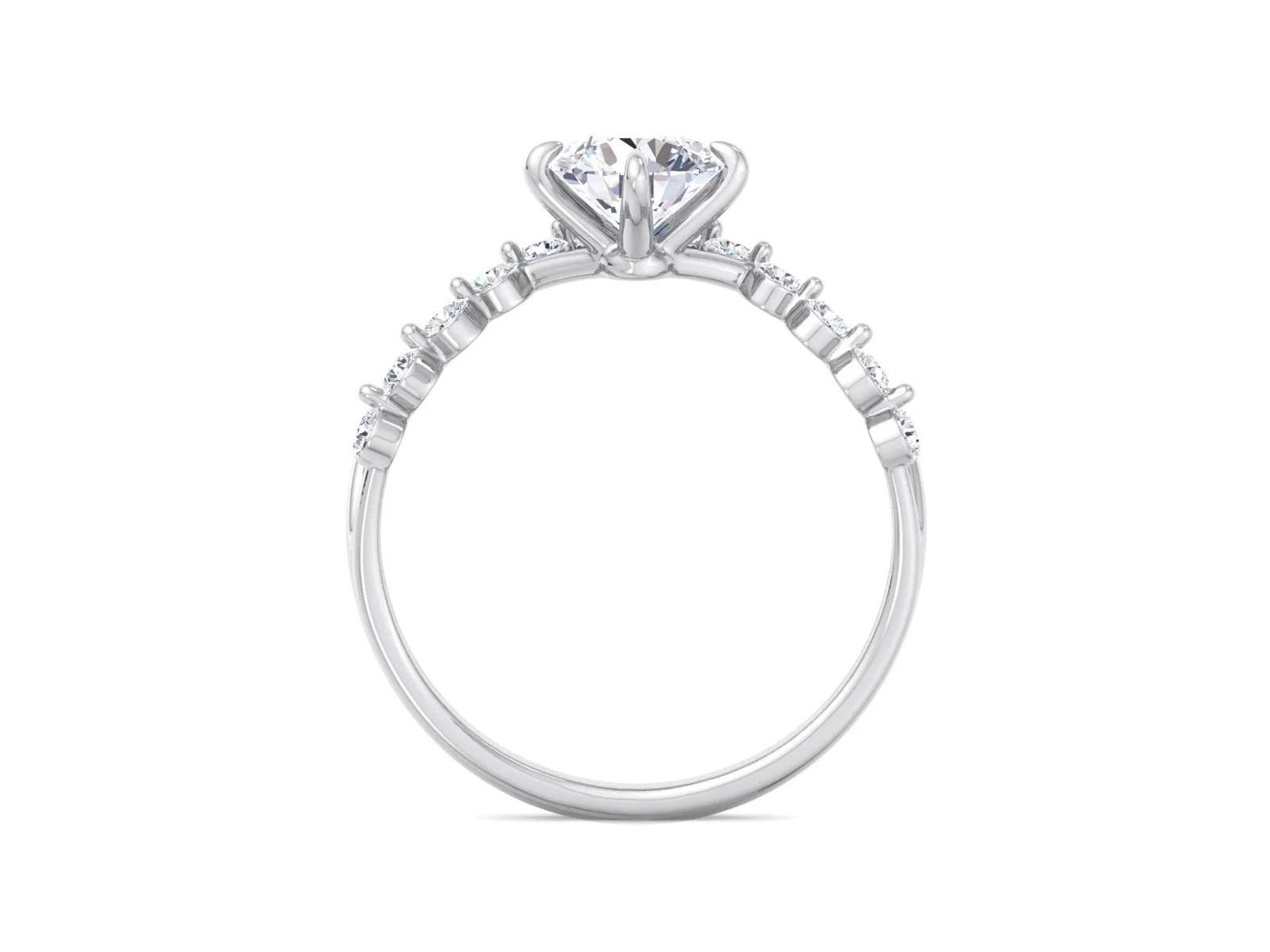 1CT Round Cut Moissanite Wedding Bridal Ring