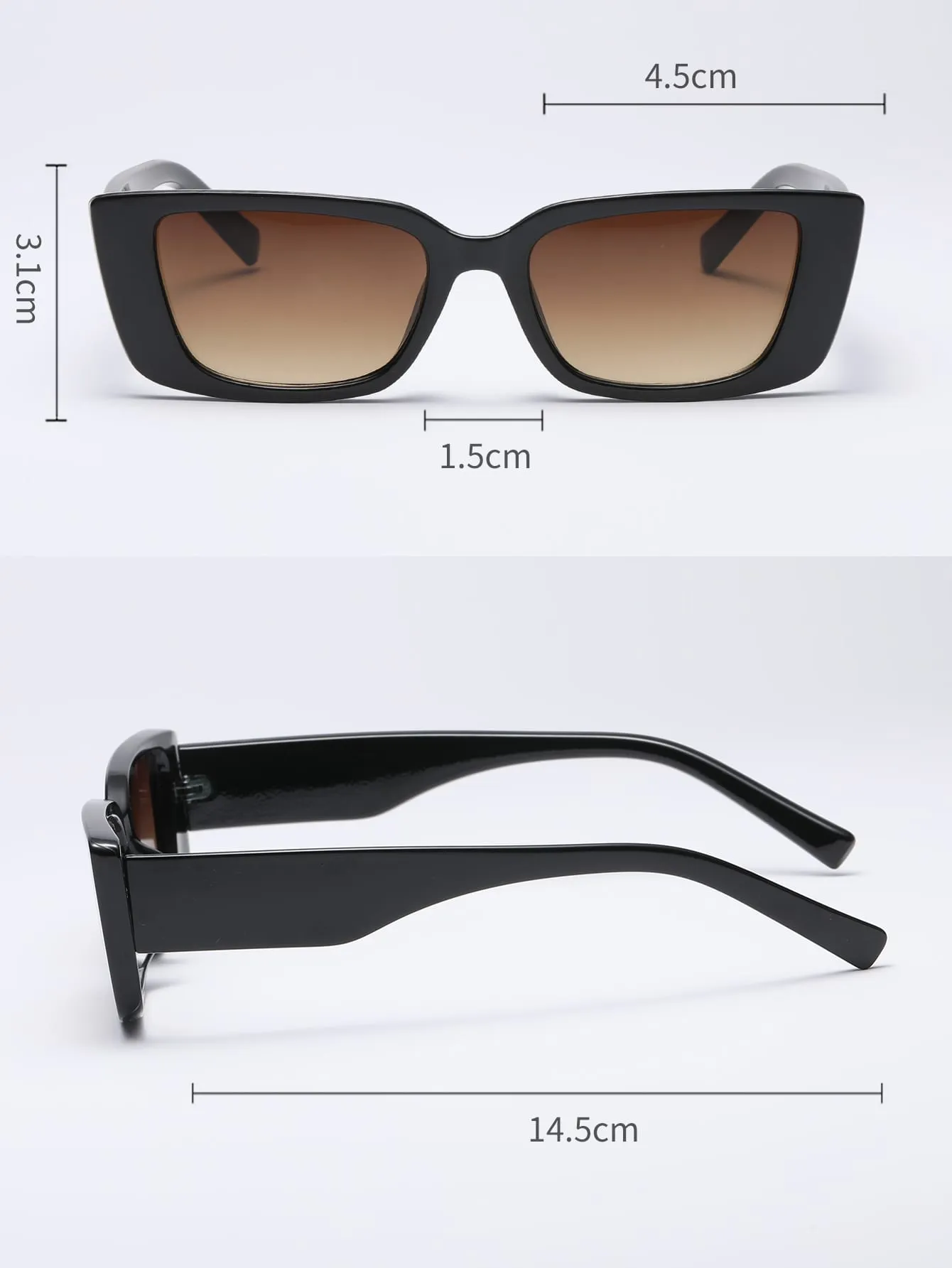 1pair Square Frame Fashion Glasses