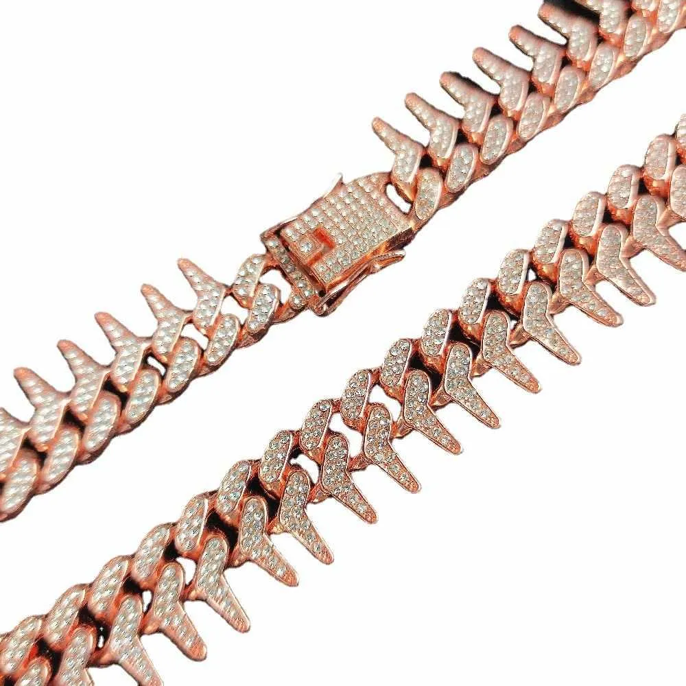 20mm Iced Out Spike Necklace