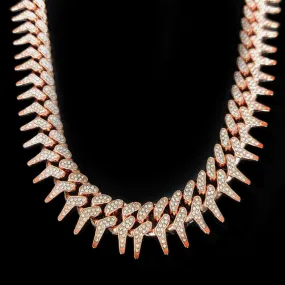 20mm Iced Out Spike Necklace