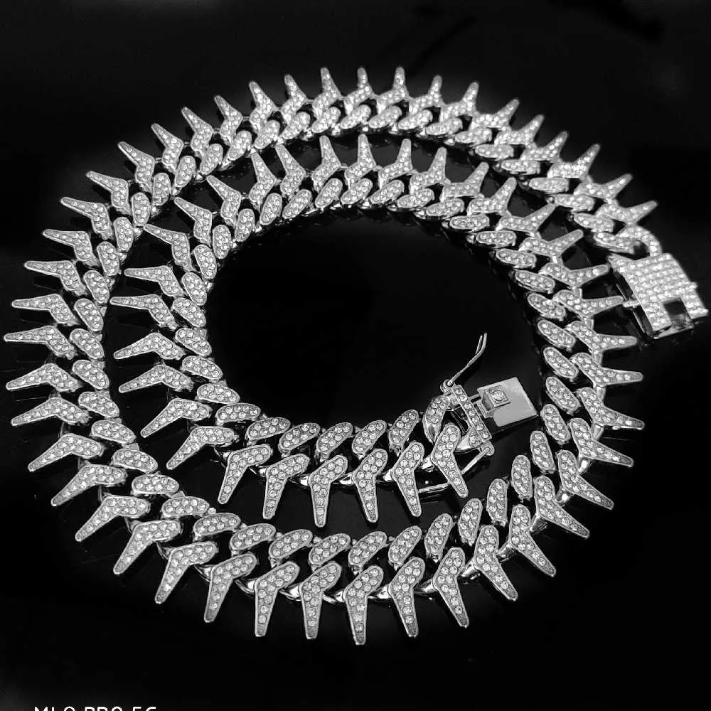 20mm Iced Out Spike Necklace