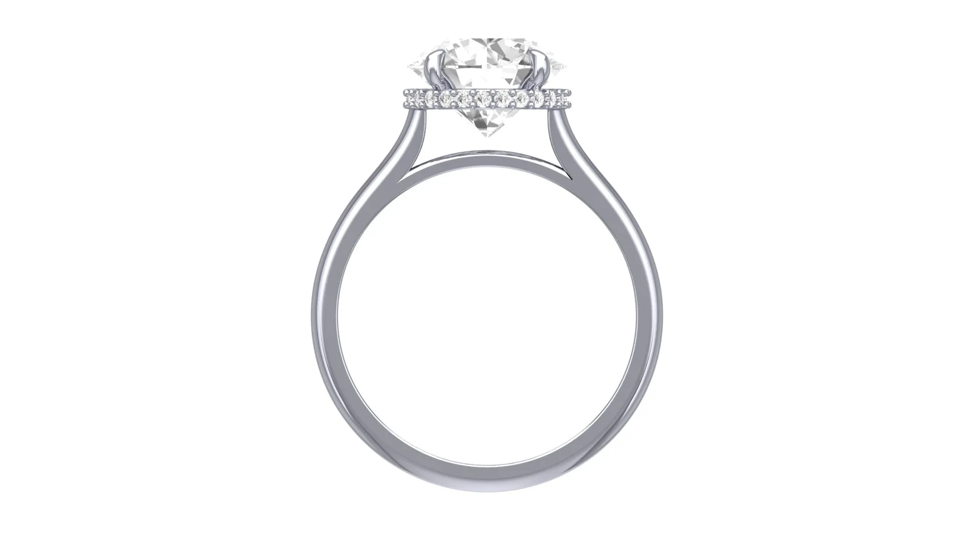 3.5CTW Round Moissanite Engagement Ring