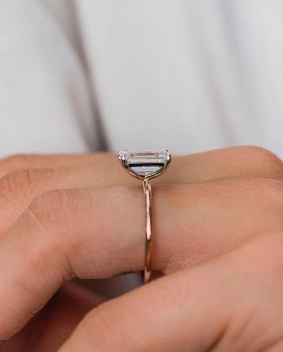 3ct Emerald cut ring, emerald cut ring moissanite