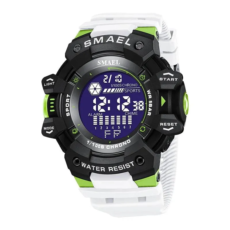 AMSW8050 Men's Simple Watch: Rugged Sport Elegance with LED Digital Precision