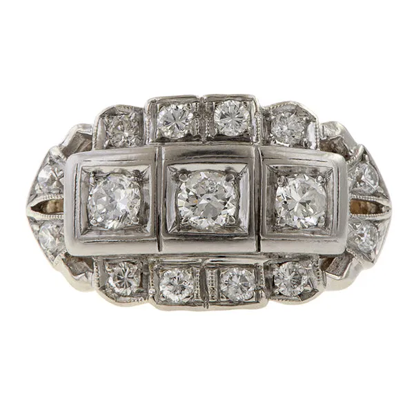 Art Deco Diamond Cluster Ring