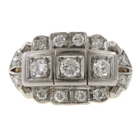 Art Deco Diamond Cluster Ring