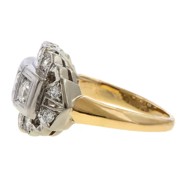 Art Deco Diamond Cluster Ring