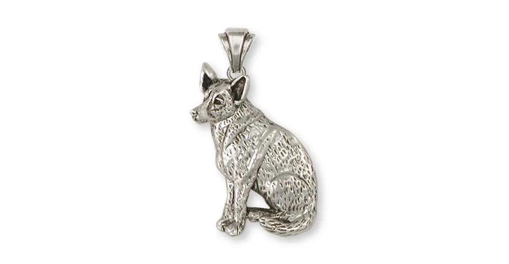 Australian Cattle Dog Pendant Jewelry Sterling Silver Handmade Dog Pendant ACD1-P