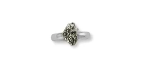 Australian Shepherd Ring Jewelry Sterling Silver Handmade Dog Ring AU13-R