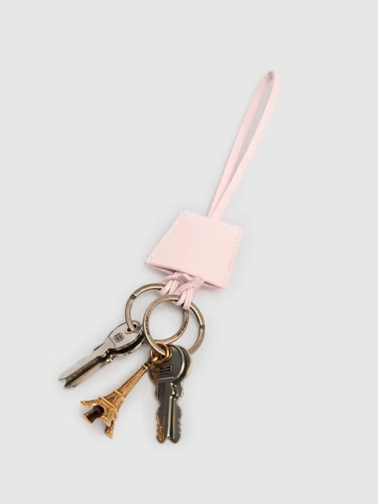 Balenciaga   Le City leather charm key holder 