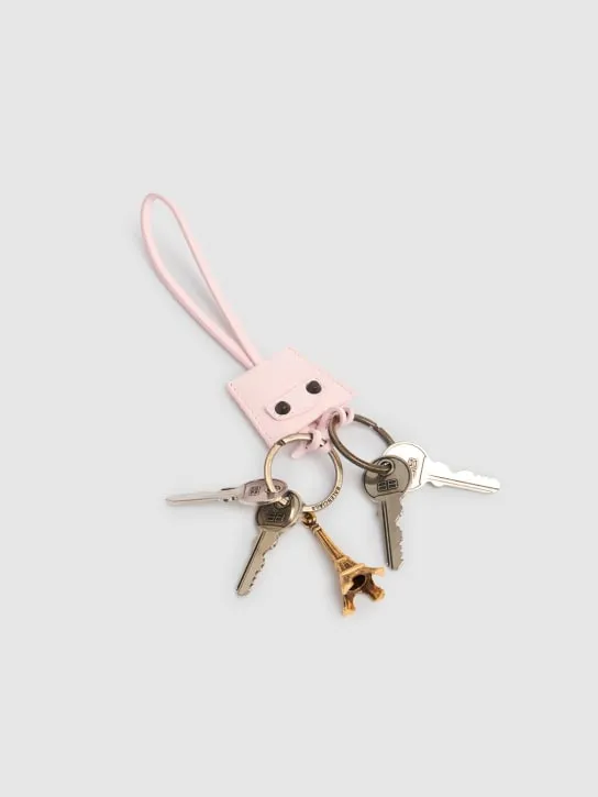 Balenciaga   Le City leather charm key holder 