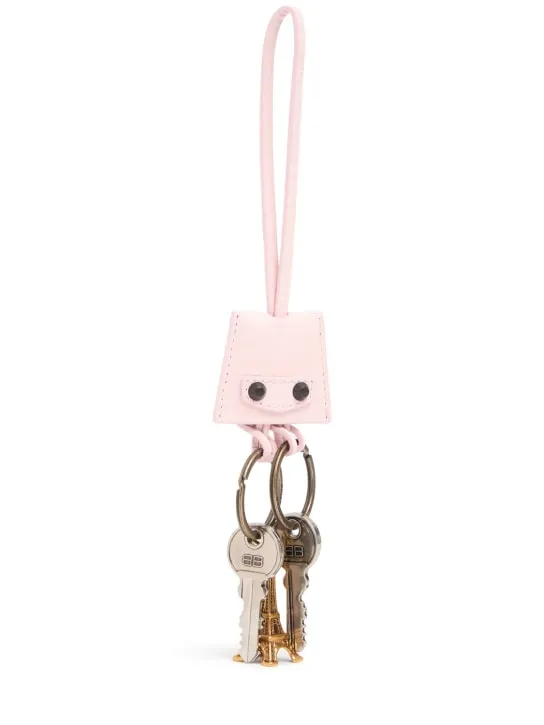 Balenciaga   Le City leather charm key holder 