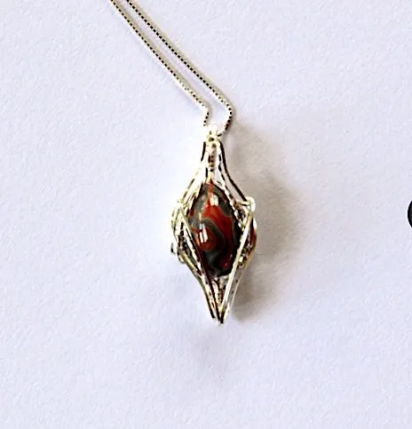 Black and Red Fairburn Agate Pendant