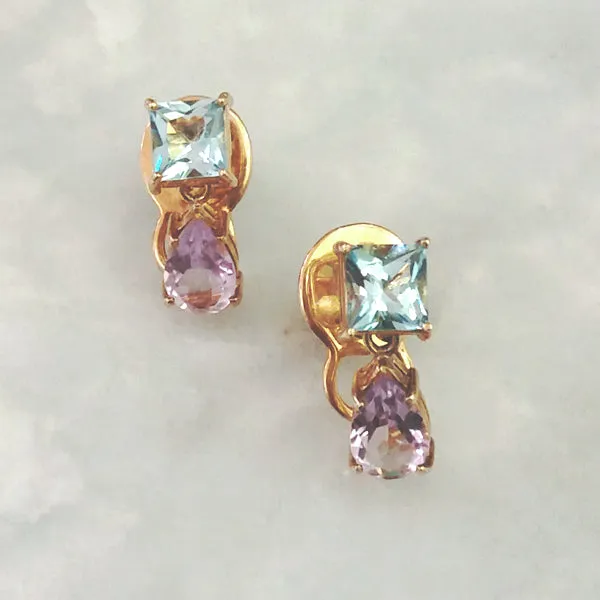 Blue Topaz & Amethyst Separates Earrings