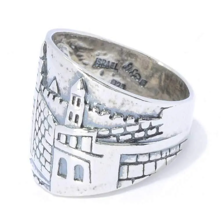 Bluenoemi Sterling Silver Ring for Woman and Man with Jerusalem View