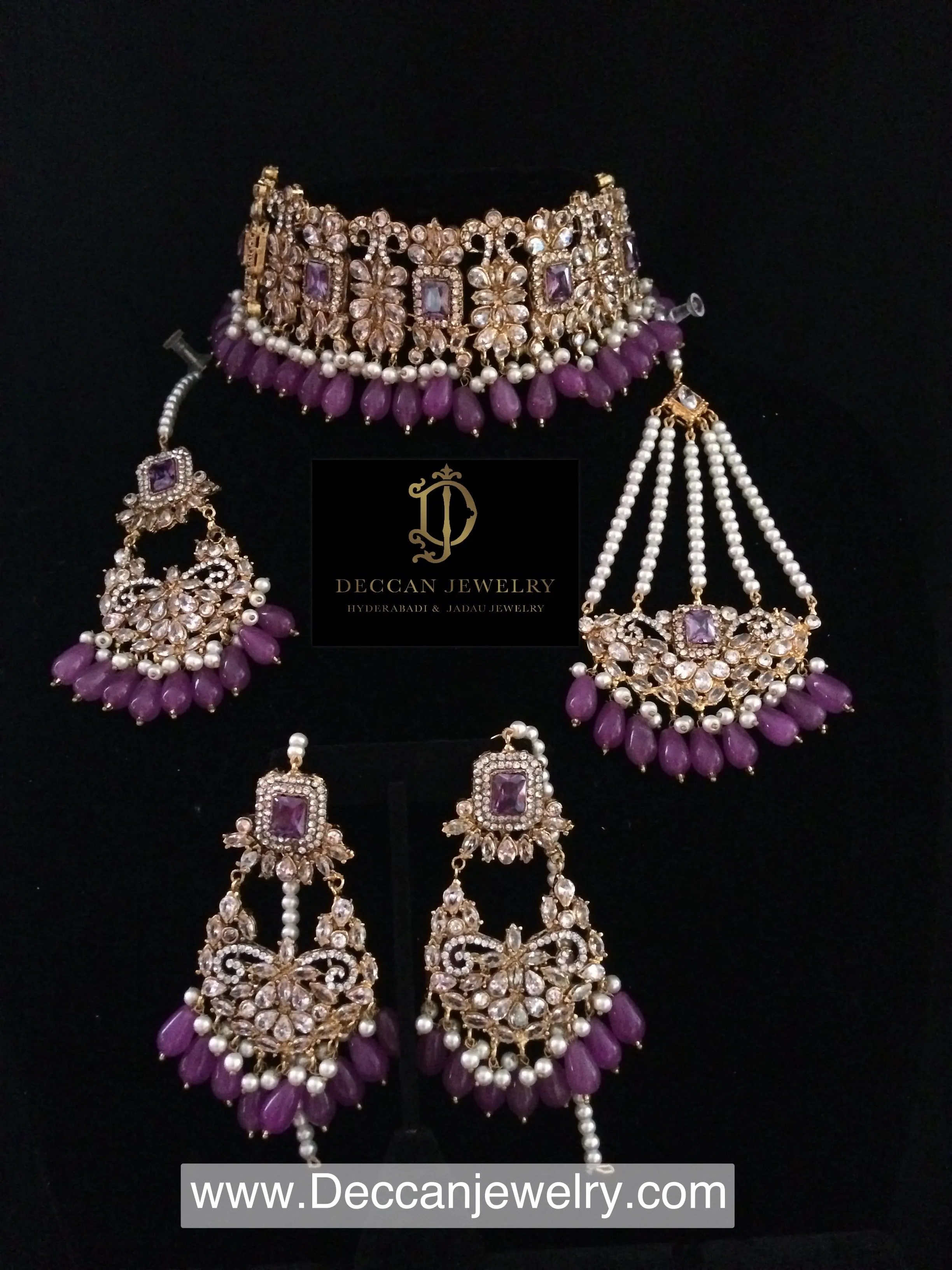 BR37 Aima  choker set (amethyst) (READY TO SHIP)  )