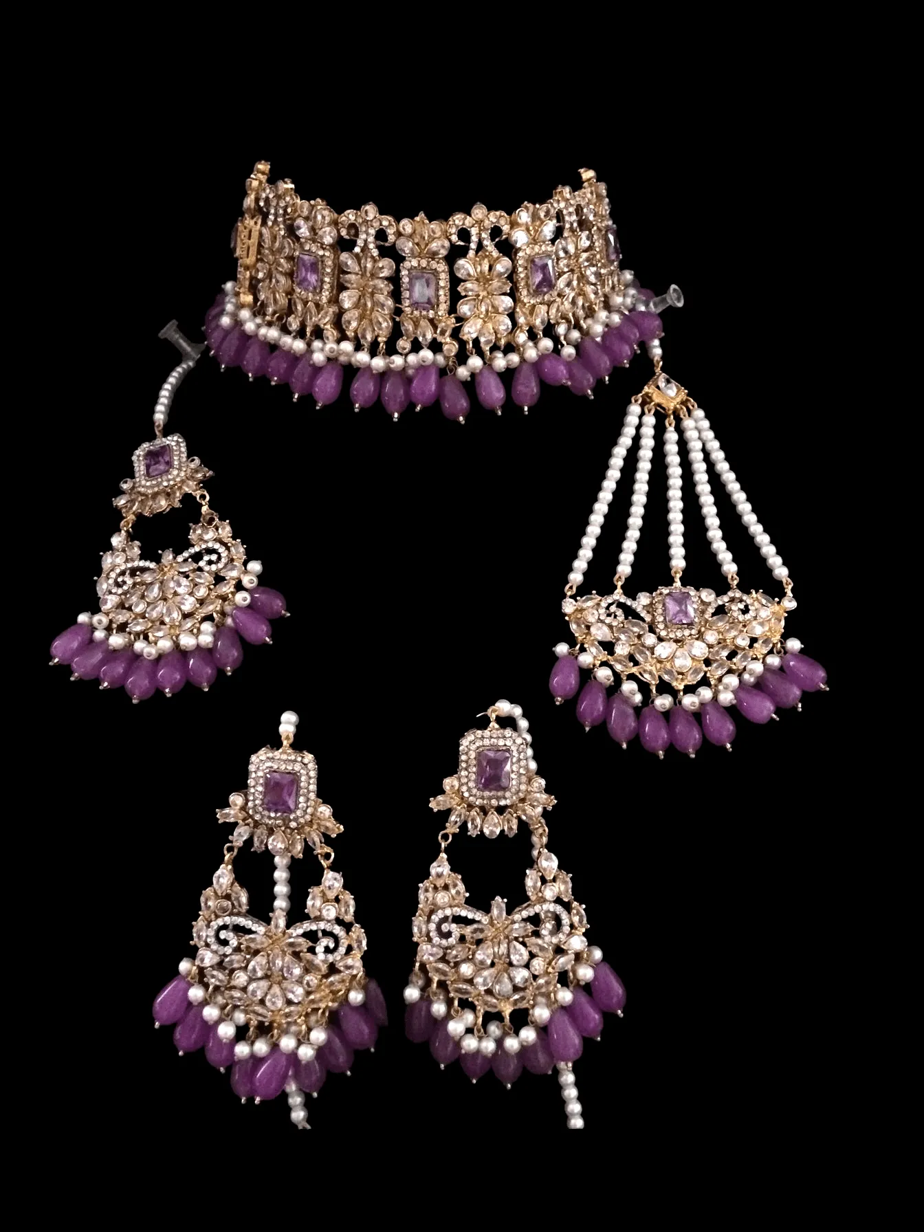 BR37 Aima  choker set (amethyst) (READY TO SHIP)  )