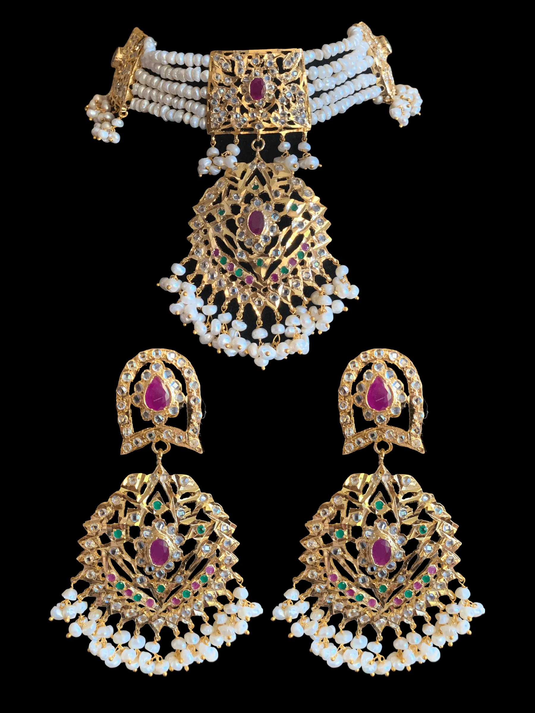 BR65 Gehna bridal set (fresh water pearls  ) (READY TO SHIP)