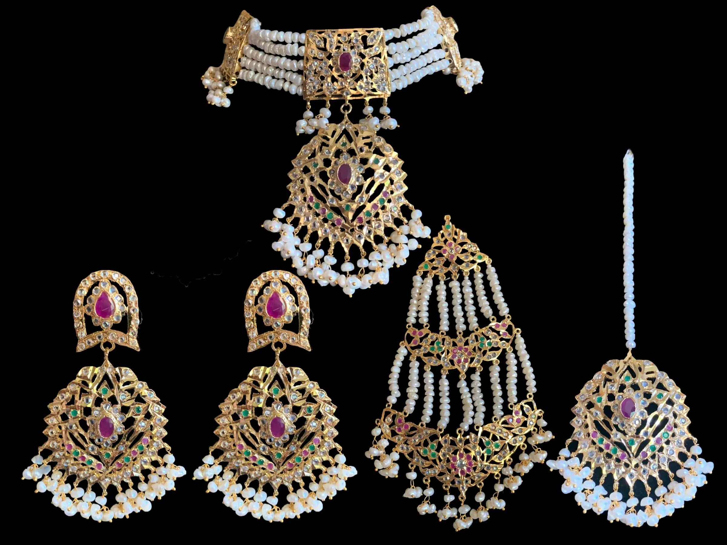 BR65 Gehna bridal set (fresh water pearls  ) (READY TO SHIP)