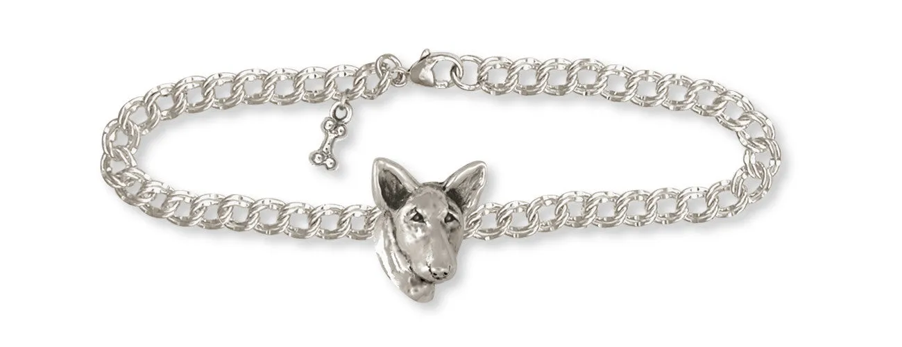 Bull Terrier Bracelet Handmade Sterling Silver Dog Jewelry BU10-B