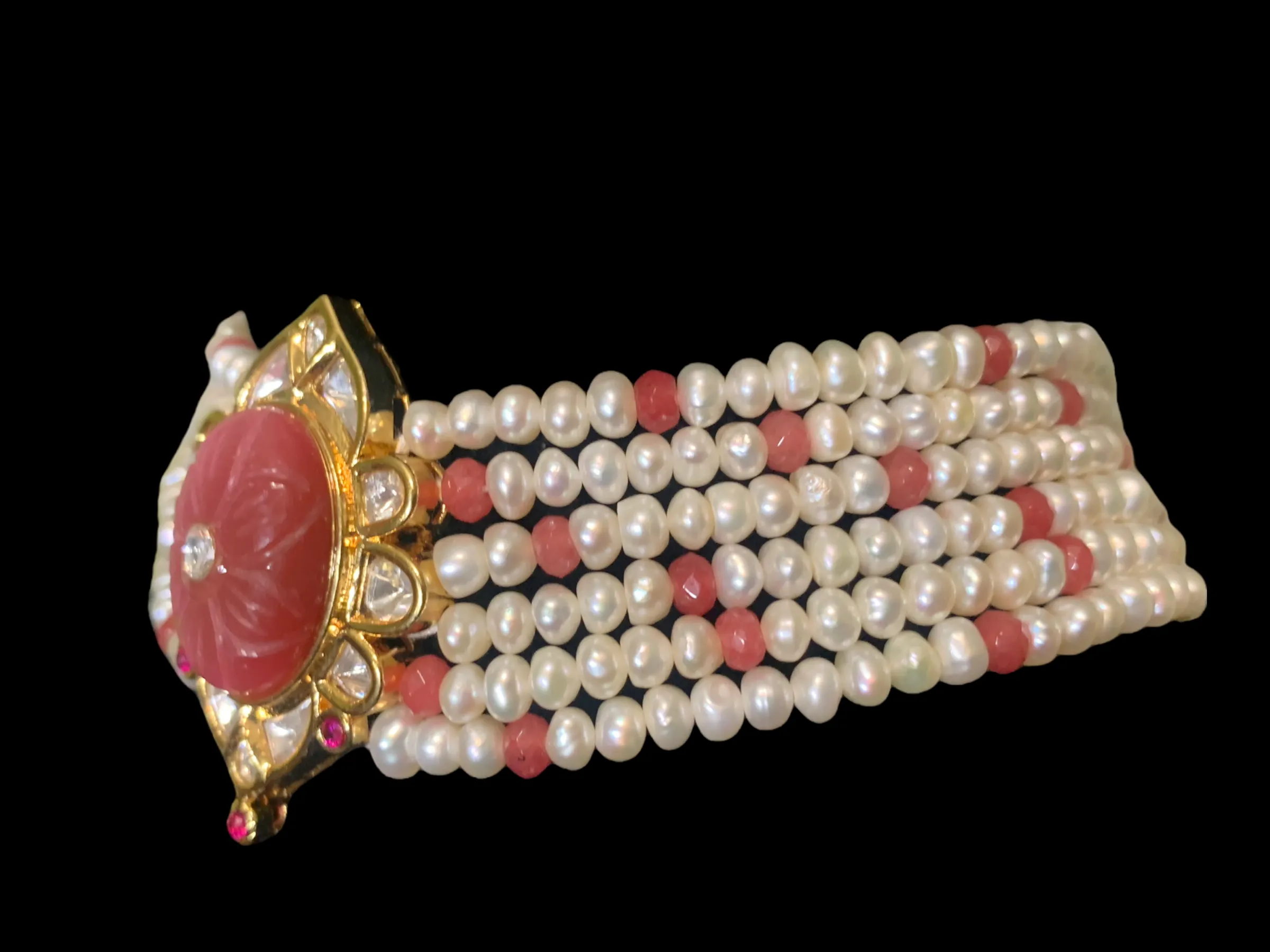 C198 Mrinal fresh water pearl choker - pink ( READY TO SHIP)