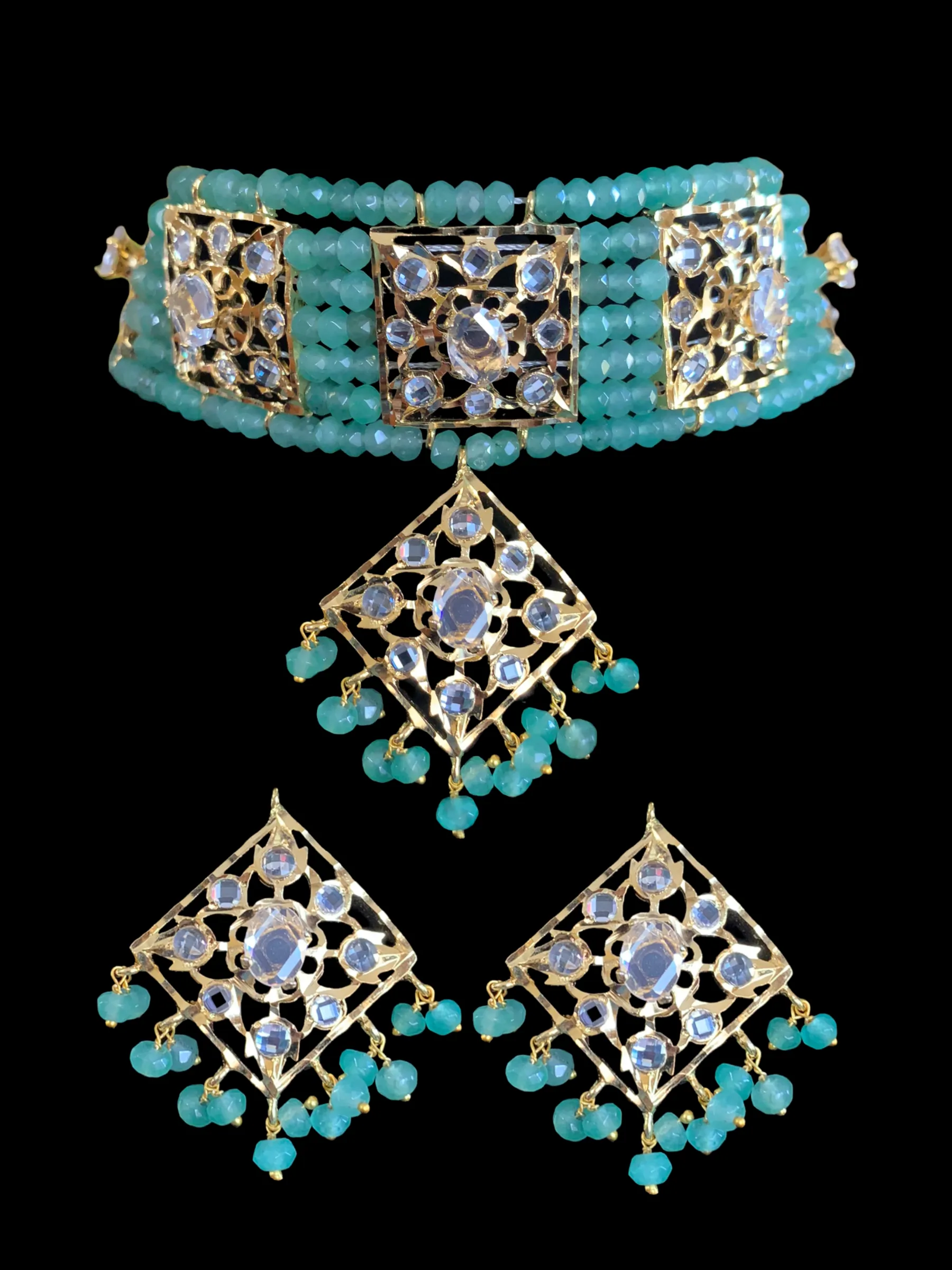 C199 Anushay choker with earrings ( READY TO SHIP )