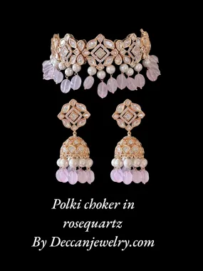 C306 Polki choker with earrings ( READY TO SHIP )