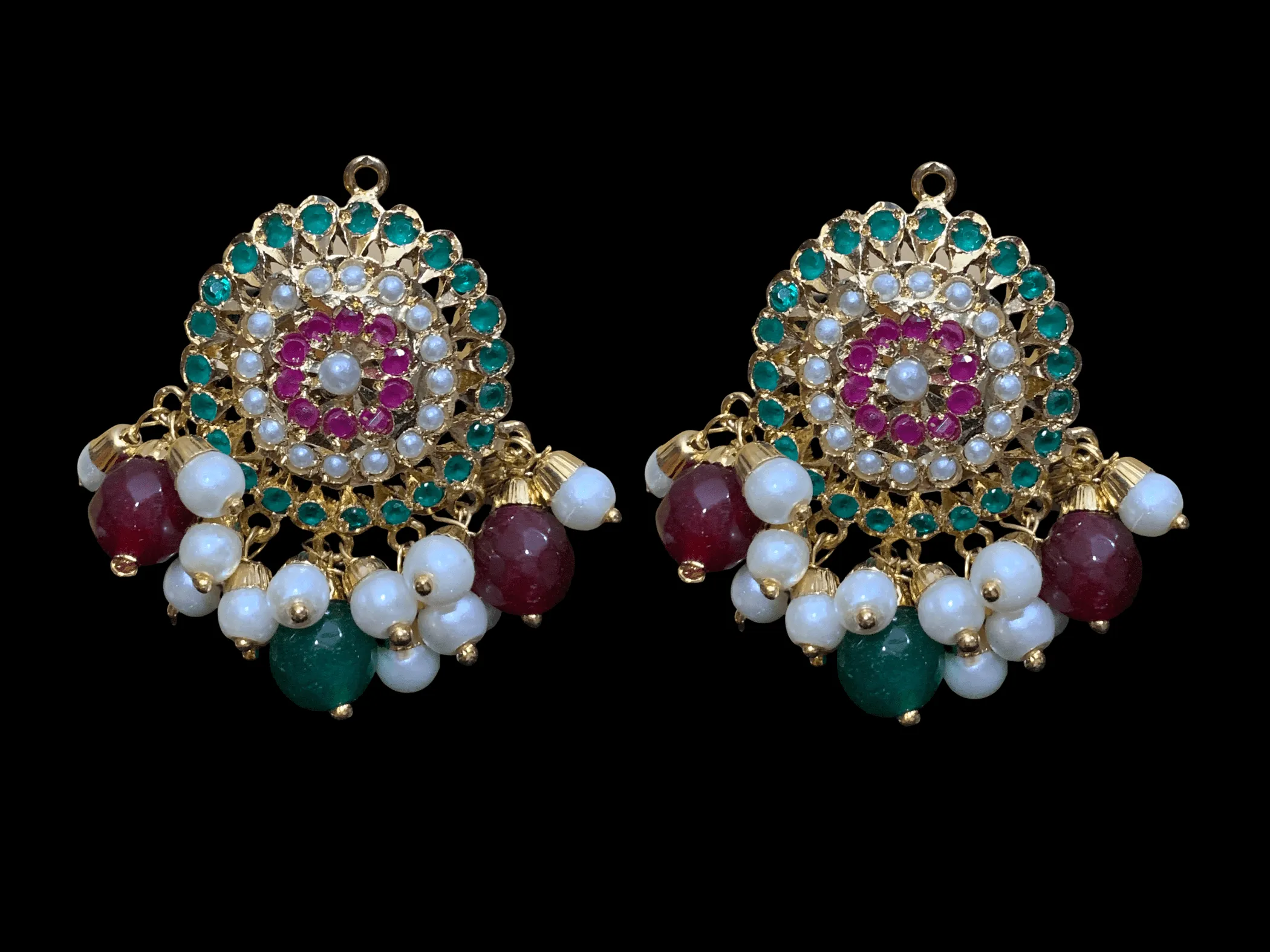 C312 Medha jadau choker in ruby emerald  ( READY TO SHIP)