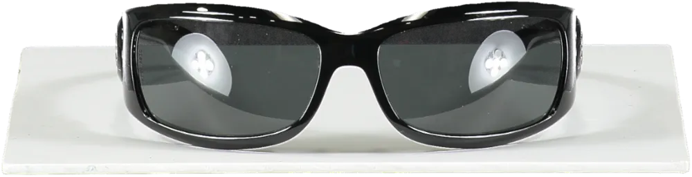 Chanel 6030 Black /silver Cc Logo Arm Sunglasses