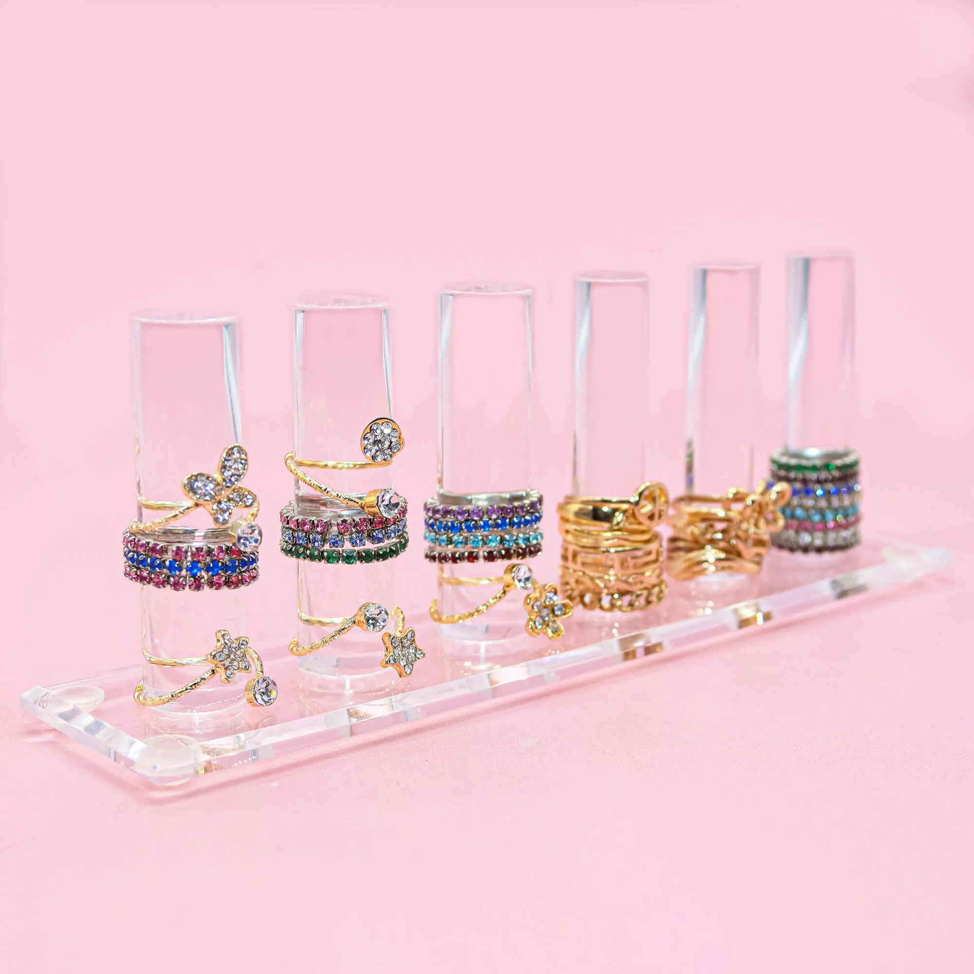 Clear Acrylic Ring Holder Organizer for Jewelry