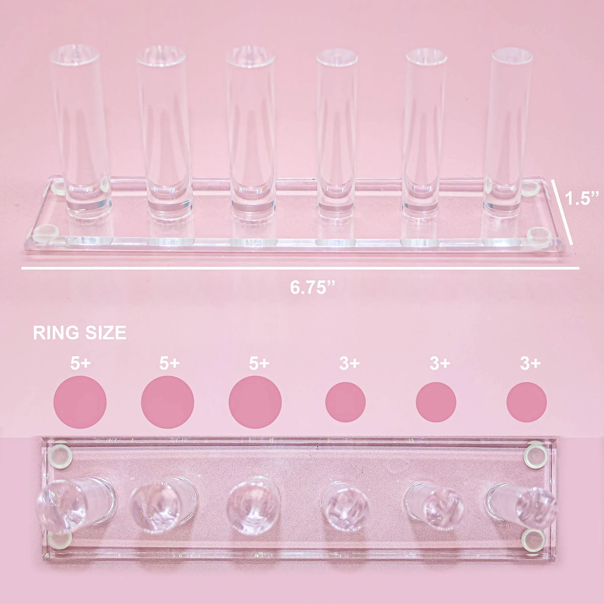 Clear Acrylic Ring Holder Organizer for Jewelry