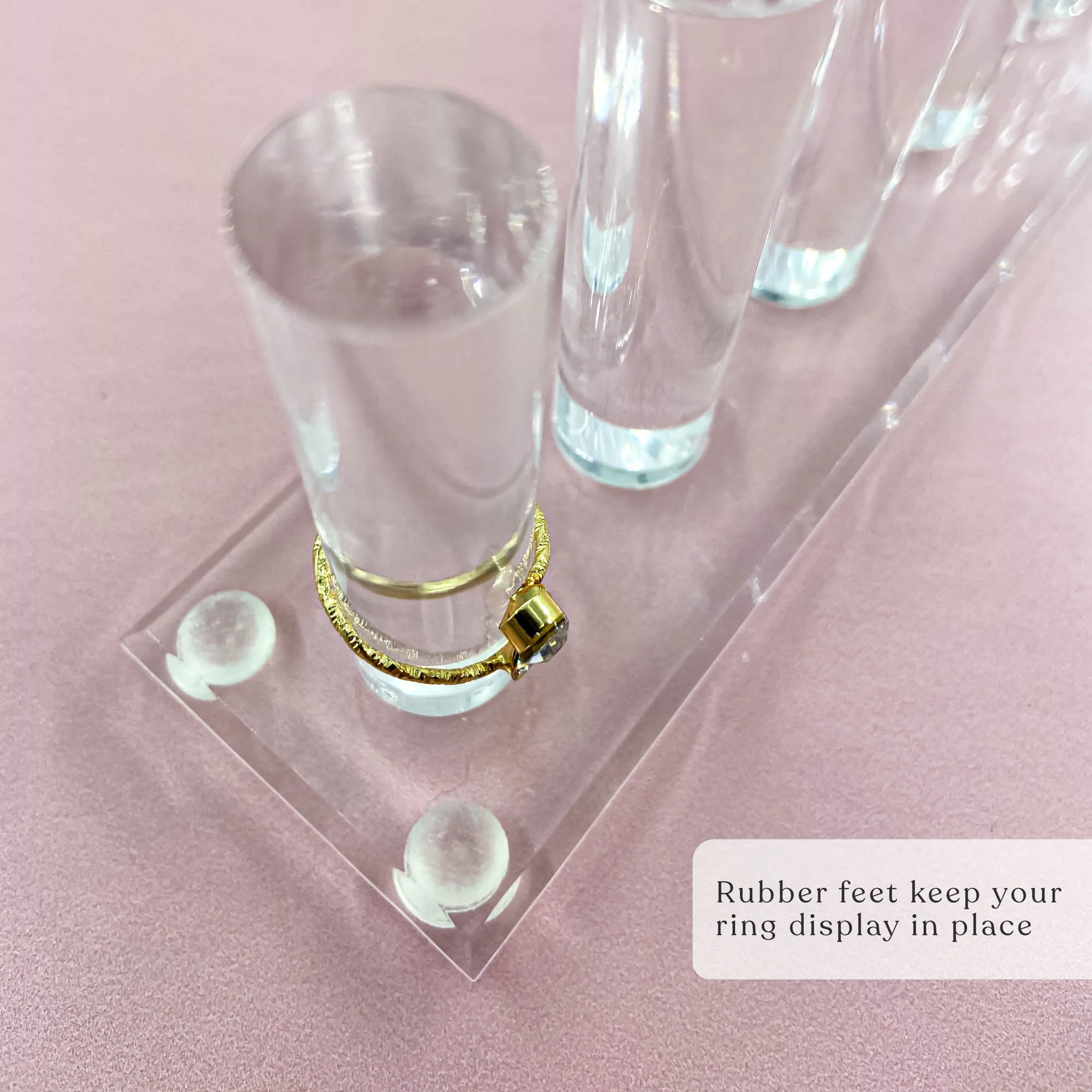 Clear Acrylic Ring Holder Organizer for Jewelry