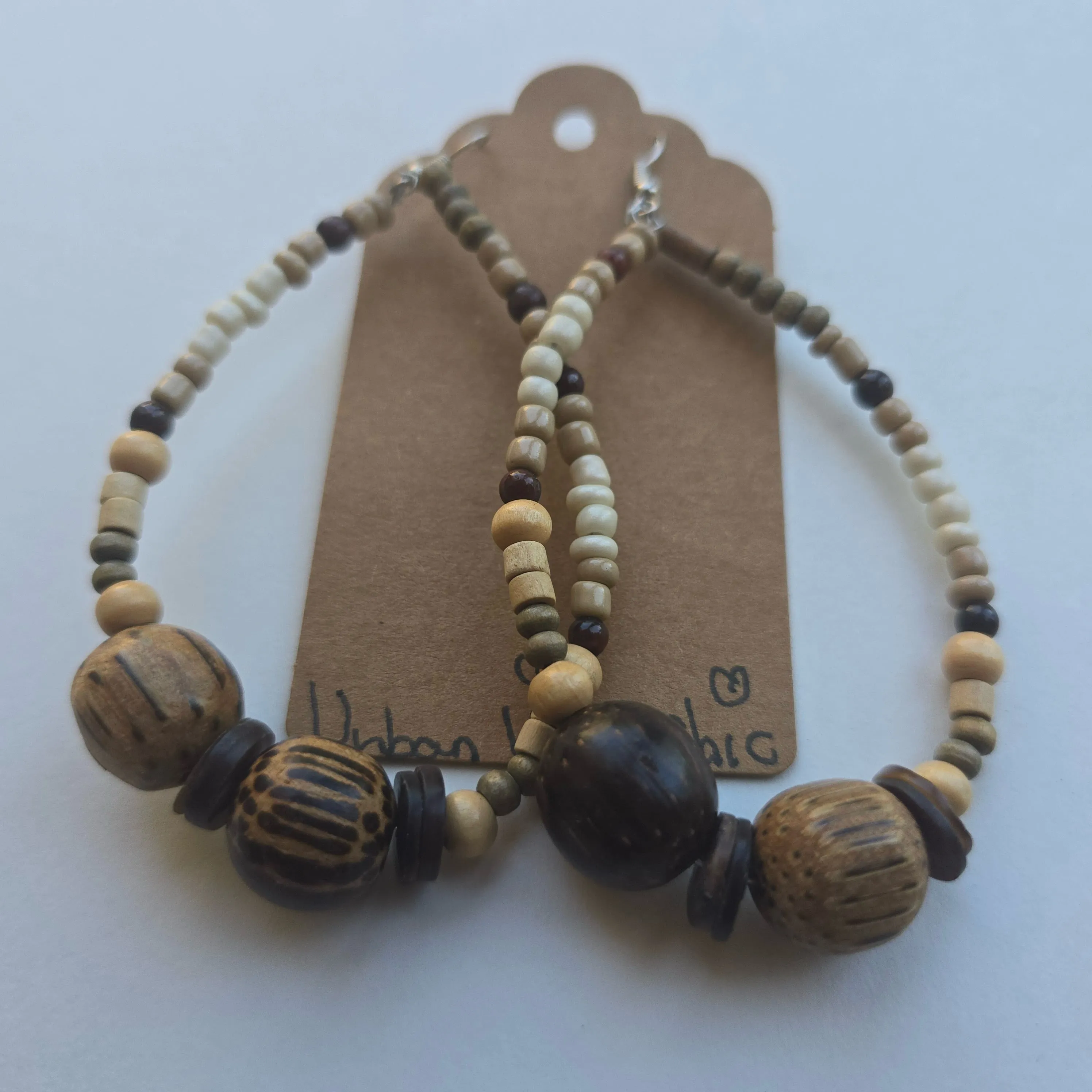 Clearance Earrings - Wood Beads