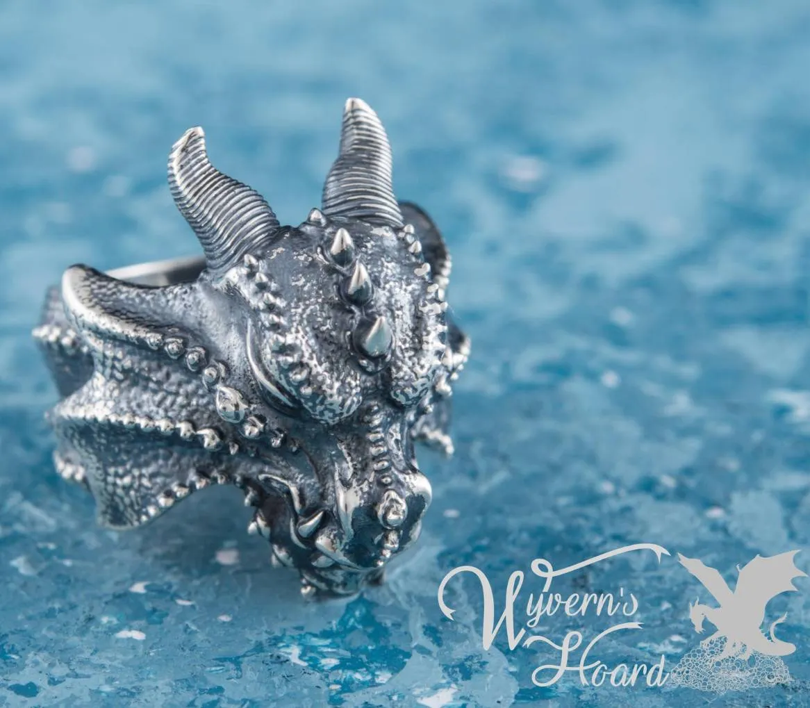 Dragon's Head Sterling Silver Ring