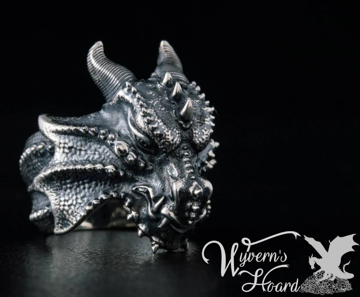 Dragon's Head Sterling Silver Ring