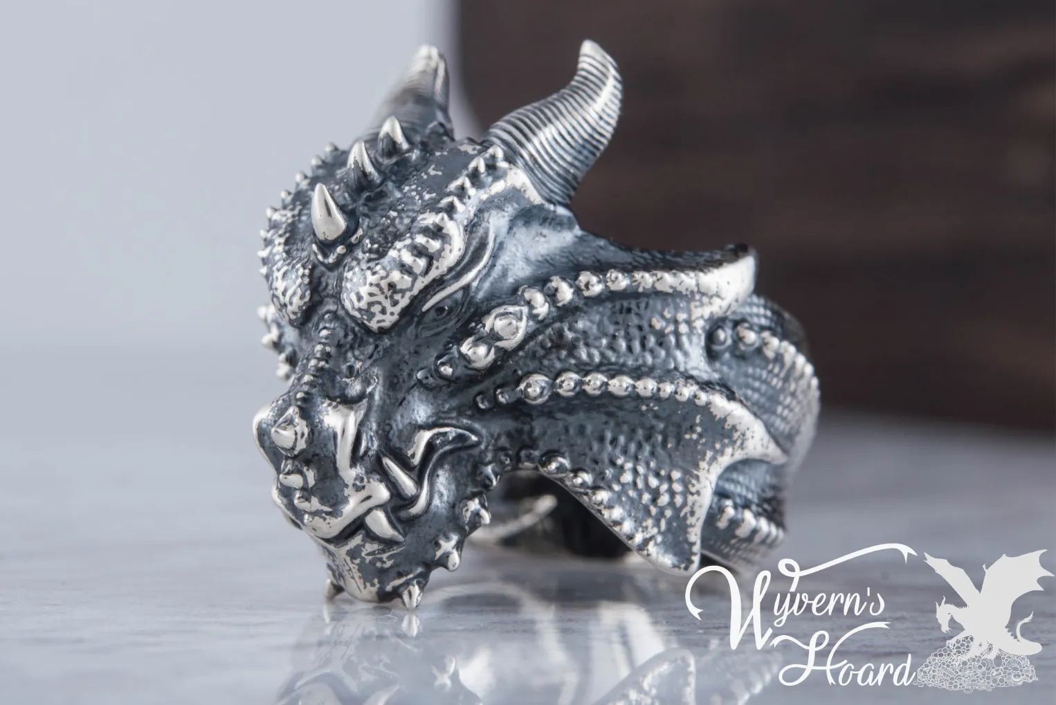 Dragon's Head Sterling Silver Ring