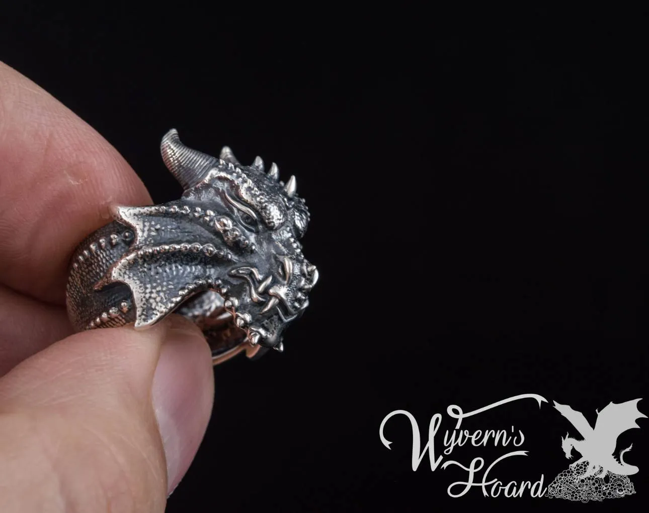 Dragon's Head Sterling Silver Ring