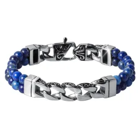 Eclipse Lapis Steel Men's Bracelet