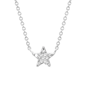 EF Collection - Diamonds Star Choker Necklace, White Gold