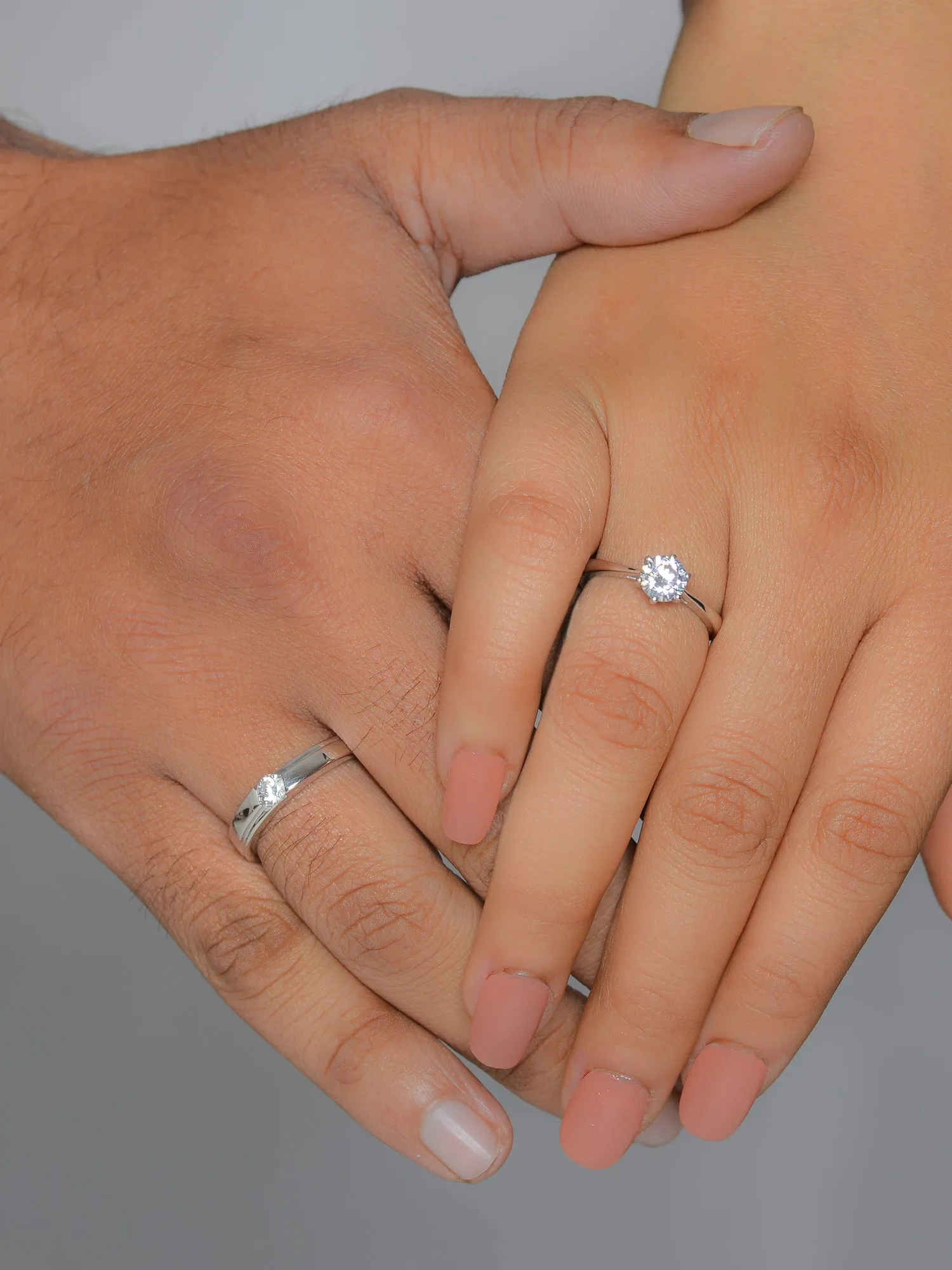 Elegant Adjustable Silver Rings For Couple