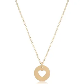 ENewton 16 Love Gold Disc Necklace