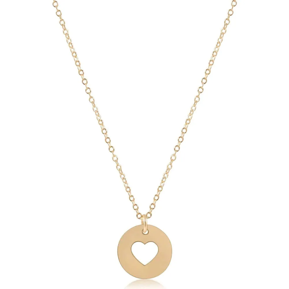 ENewton 16 Love Gold Disc Necklace